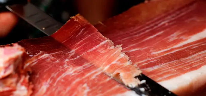 Corte de jamón de cebo ibérico Corte de jamón de cebo ibérico