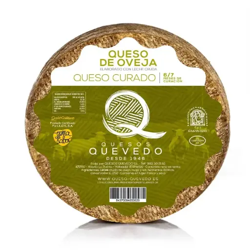 [Q.Oveja.L.Cruda] Queso Oveja Curado Leche Cruda Quevedo