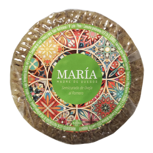 [Q15] Queso MINI Semicurado de Oveja al Romero - María Madre de Quesos
